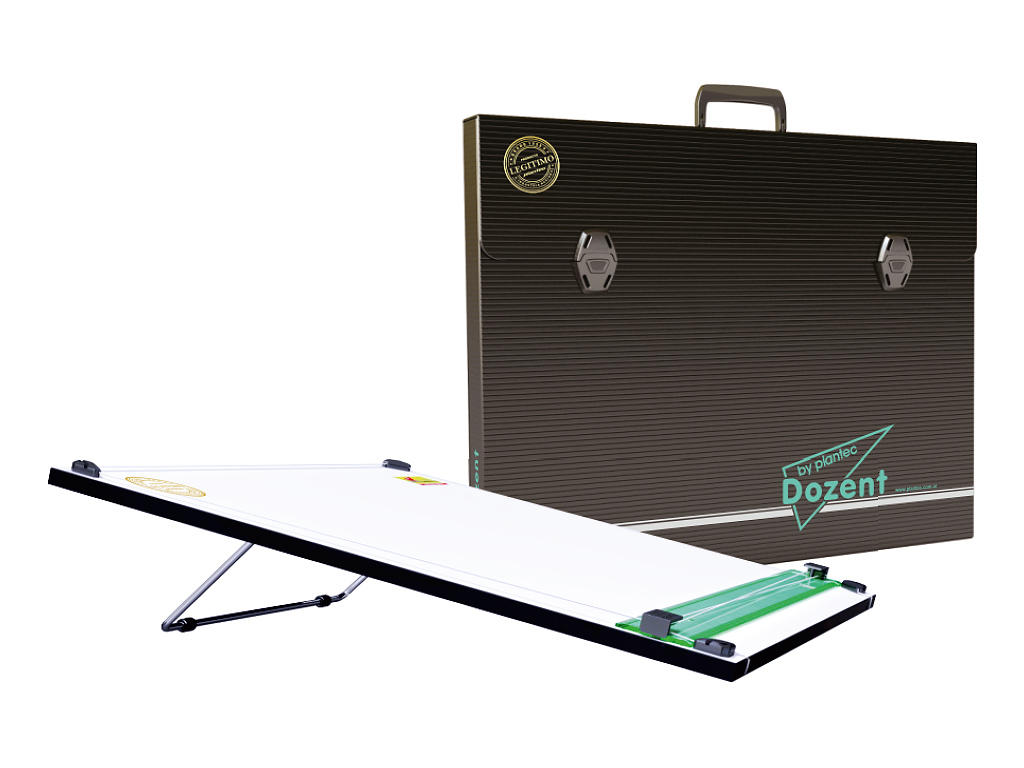 TABLERO LAMINADO DOZENT 50 X 60 C/PARALELA ATRIL 1 POS. Y MALETIN-12656