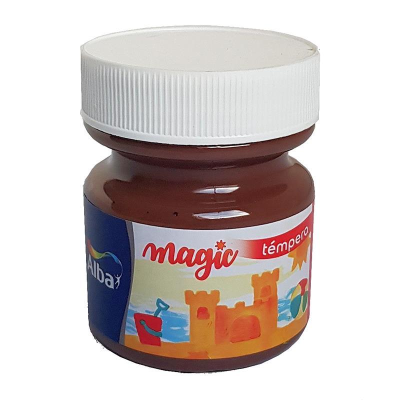 TEMPERA ALBAMAGIC MAX ESCOLAR POTE 275 GRS MARRON