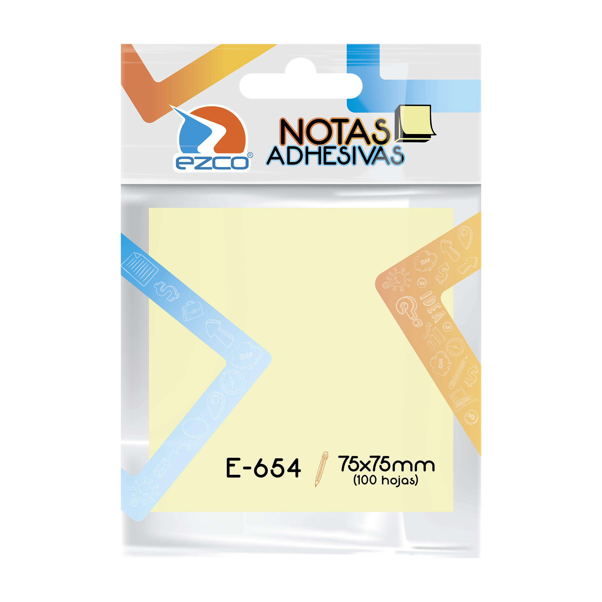NOTAS EZCO AUTOADHESIVAS 75 X 75 MM X 100 HS 980654