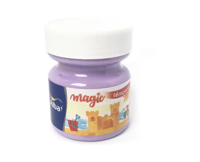 TEMPERA ALBAMAGIC ESCOLAR POTE 275 GRS LILA PASTEL