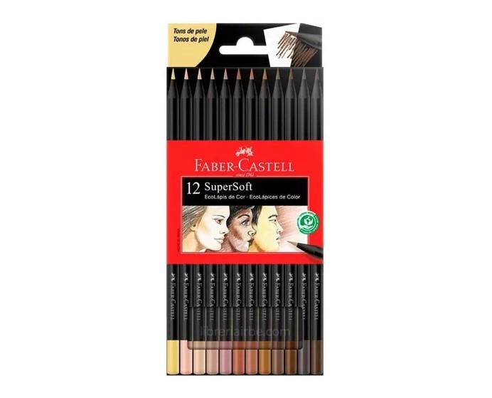 LAPICES DE COLORES FABER CASTELL ECO SUPER SOFT X 12 TONOS PIEL-210713