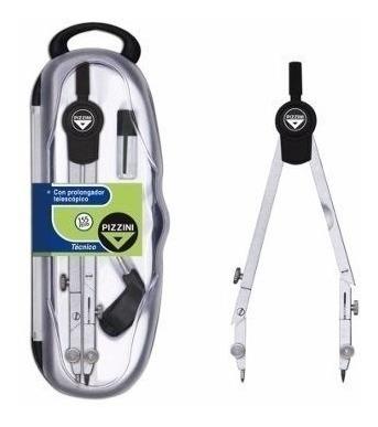 COMPAS PIZZINI METALICO C/DOBLE QUIEBRE TECNICO 150MM TELESC