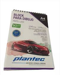 BLOCK P/DIBUJO ANILLADO LISO A4 X 40 H- 210 GR-15632