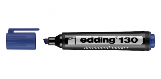 MARCADOR EDDING 130 PERMANENTE AZUL PTA CHANF-003
