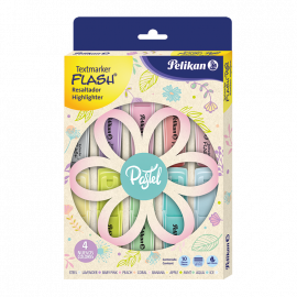 RESALTADORES PELIKAN PASTEL FLASH SURTIDO X 10- 041-900-465