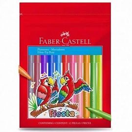 MARCADORES FABER CASTELL X 10 COL FINOS FIESTA 555310/49