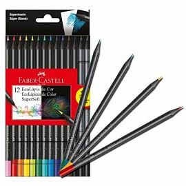 LAPICES DE COLORES FABER CASTELL ECO SUPER SOFT X 12 UN-210712