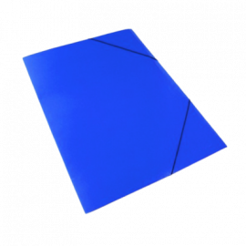 CARPETA 3 SOLAPAS C/ELASTICO A4 PLASTIFICADA AZUL-