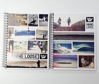 CUADERNO 16 X 21 C/ESPIRAL 80 HS HANG LOOSE RAY T/S RIG.- 702152