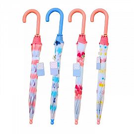 PARAGUAS ESTAMPADO PLASTICO CORAZONES/ESTRELLAS - 26564