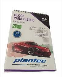 BLOCK P/DIBUJO ANILLADO LISO A4 X 40 H- 210 GR-15632