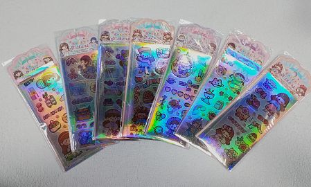 STICKERS METALIZADO NENA X 6 PLANCHAS -27322